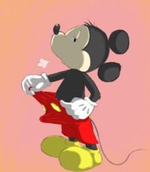 2016 bulge disney erection grandschemetheme looking_at_viewer male male_only mammal mickey_mouse mouse penis rodent solo