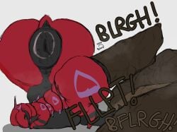 absurd_res anus backsack balls belly excessive_feces feces feces_in_ass feces_on_ground feces_pile feral generation_5_pokemon genitals hi_res hyper hyper_feces hyper_scat lying male musk nintendo on_front onomatopoeia pokemon pokemon_(species) puffy_anus rear_view rzuz scat scolipede solo sound_effects text