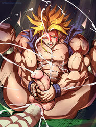 2boys abs anal anus ass bara biceps cell_(dragon_ball) crying cum cum_in_ass cumming cumshot dominant_pov dominant_villain dragon_ball gay hotcha imperfect_cell male male_only male_pov masturbation muscles muscular muscular_male pecs plow sex super_saiyan trunks_briefs yaoi