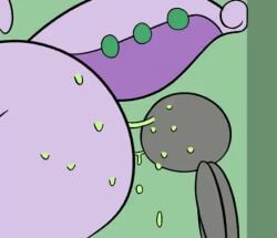 ambiguous_gender animated anthro ass big_butt bodily_fluids face_in_ass goodra hi_res mechaclank pokemon tagme thick_thighs video