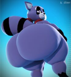 1boy 3d 3d_(artwork) 3d_model 3d_render accessory anthro anthro_only ass ass_bigger_than_head ass_focus background bandana big_ass big_ass_(male) big_butt big_butt_(male) big_tail blue_background booty butt butt_bigger_than_head butt_focus chubby chubby_anthro chubby_male digital_drawing_(artwork) digital_media_(artwork) dwrenders femboy femboy_focus femboy_only fluffy_tail furry furry_male furry_only gay gay_furry gay_male hi_res highres indigo_park looking_at_viewer looking_back looking_back_at_viewer male male_only mascot_horror purple_body purple_eyes purple_fur raccoon raccoon_dog raccoon_ears raccoon_tail rambley_(indigo_park) rambley_raccoon red_bandana ringed_tail slightly_chubby slightly_chubby_anthro slightly_chubby_male solo solo_focus solo_male striped_tail submissive submissive_anthro submissive_femboy submissive_male tail tail_markings thick thick_ass thick_legs thick_thighs white_pupils