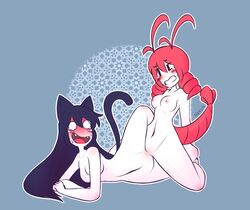 animal_humanoid arthropod blush cat_humanoid chlomaki crustacean duo feline female funamusea humanoid humanoid_on_humanoid lobco lobster lobster_humanoid mammal marine nekuzx nude sex tribadism wadanohara_and_the_great_blue_sea yuri