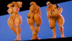 2025 3_toes 3d 3d_(artwork) abs absurd_res alien anthro anus areola back_muscles ben_10 bent_over big_breasts big_hands black_claws breasts brown_lips cartoon_network claws clitoris digital_media_(artwork) digitigrade dutch_angle eyeless fangs feet female female_only full-length_portrait genitals gills group hand_on_breast hand_on_butt hand_on_own_breast hand_on_own_butt hands_behind_head hi_res holding_breast huge_breasts lips mammal montgomery_glands muscular muscular_anthro muscular_arms muscular_female muscular_legs muscular_thighs nipples not_furry omnitrix open_mouth open_smile orange_body piercing portrait psyjohn red_areola red_nipples smile smiling_at_viewer teeth thick_thighs toes tongue tongue_out tongue_piercing trio vulva wide_hips wildmutt