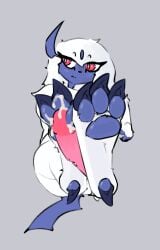 absol absurd_res anthro blue_pawpads bodily_fluids claws clusterful cum cum_on_feet duo erection feet female fluffy fluffy_feet foot_fetish foot_play footjob forehead_gem gem generation_3_pokemon genital_fluids genitals hi_res hindpaw male male/female mammal nintendo orgasm outercourse pawpads paws penile penis pokemon pokemon_(species) sex tail