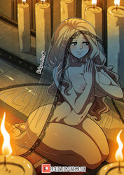 1girls areolae barefoot blonde_hair breasts candle completely_nude completely_nude_female female female_only fire fire_emblem fire_emblem:_three_houses heart heart-shaped_pupils kinkymation kneeling large_breasts long_hair mature_female mercedes_von_martritz naked_veil navel night nintendo nipples nude nude_female praying see-through smile solo thick_thighs thighs veil wide_hips