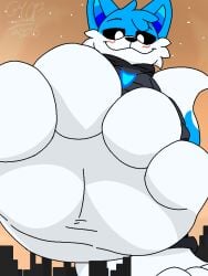 2026 2026s 4_toes anthro bravefox_(bygenetricsproto) bravefox_(poppyplaytime) critters_(poppy_playtime) digital_art digital_drawing digital_drawing_(artwork) digital_media digital_media_(artwork) digital_painting_(artwork) feet feet_up foot foot_fetish fox foxylomar furry furry_ears furry_male furry_only furry_tail giant hi_res high_resolution highres macro macrophilia micro no_humans paws poppy_playtime poppy_playtime_(chapter_3) protect_critters_(poppyplaytime) smiling_critters solo stomp stomping stomping_pov
