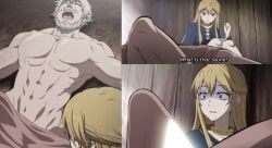1boy 1girls 2d 2d_animation anime beard big_cock big_penis blonde-haired_female blonde_female blonde_hair blonde_hair_female blue_eyes boner censored censored_penis close-up closed_eyes clothed clothed_female clothing cock english_text erect_penis erection female huge_cock japanese_voice_acting large_penis light-skinned_female light_skin long_penis looking_at_penis lying lying_on_back male mp4 muscular muscular_male pale-skinned_female pale_skin penis penis_awe penis_out raised_eyebrows shocked shocked_expression shorter_than_10_seconds shorter_than_30_seconds sleeping sound subtitled tagme text the_warrior_princess_and_the_barbaric_king video voice_acted