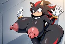 1girls ai_generated animal_ears anthro anthro_female anthro_only black_fur black_hair black_hair_female breasts breasts_bigger_than_head breasts_out eyelashes female female_anthro female_only genderbend genderbent genderswap genderswap_(mtf) gloves gloves_only hands-free hands_up hedgehog hedgehog_ears hedgehog_girl hedgehog_humanoid hedgehog_tail illustrious_(stable_diffusion) large_areolae large_breasts large_nipples mobian mobian_(species) mobian_hedgehog motion_lines mtf_crossgender nude nude_anthro nude_female red_eyes red_eyes_female red_highlights rule_63 sega shade_the_hedgehog shadow_the_hedgehog solo solo_anthro solo_female solo_focus sonic_(series) sonic_adventure_2 sonic_team sonic_the_hedgehog_(series) tagme tail thick thick_ass thick_thighs white_gloves