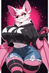 1female 1girl 1girls 2026 2026s ai ai-created ai_art ai_assisted ai_generated anthro anthro_female anthrofied bat bat_ears bat_girl bat_humanoid bat_nose bat_tail bat_wings belly_button big_breasts big_ears black_background black_clothing black_eyes black_gloves black_handwear black_hoodie black_legwear black_sclera black_stockings black_thigh_highs black_thigh_socks black_thighhighs blood_drop blood_drop_necklace blood_drop_pendant blood_necklace blood_pendant blue_denim blue_denim_shorts blue_short_shorts blue_shorts border breasts chiropteran chiropteran_humanoid civitai clothed clothed_female clothing critters_(poppy_playtime) denim denim_clothing denim_shorts detailed_background eyebrows eyelashes fangs fangs_out female female_anthro female_focus female_only fingerless_gloves fluffy_neck_fur fur furry furry_female gloves halftone_background handwear high_quality high_resolution highres hoodie hourglass_figure illustrious_(stable_diffusion) jewelry legwear looking_at_viewer magenta_legwear magenta_stockings magenta_thigh_highs magenta_thighhighs magenta_wings mammal mascot_horror mask_(marking) membrane_(anatomy) membranous_wings mob_entertainment mob_games navel neck_fluff neck_fur necklace nightmare_critters no_humans pendant pink_inner_ear pink_legs pink_wings pony_diffusion_(model) pony_diffusion_xl poppy_playtime poppy_playtime_(chapter_4) poppy_playtime_(chapter_5) pupils rabie_baby_(poppy_playtime) short_shorts shorts smile smiling smiling_at_viewer smiling_critters solo solo_female solo_focus stable_diffusion stockings striped_legwear striped_stockings striped_thigh_highs striped_thigh_socks striped_thighhighs tail teeth thick_thighs thigh_highs thigh_socks thighhighs thighs two_tone_legwear two_tone_socks two_tone_stockings two_tone_thigh_highs two_tone_thighhighs vampire_bat vampire_teeth video_games white_body white_border white_ears white_eyes white_fur white_pupils white_skin white_tail whitecaliberfox wide_hips wing wings