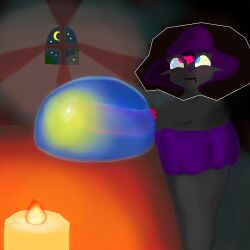 1:1 absurd_res anthro blue_slime bodily_fluids building candlelight cum digital_media_(artwork) domestic_cat ejaculation erection felid feline felis femboy furniture genital_fluids genitals hi_res house inside light looking_in lube male male/male mammal moonlight mouse_drawn night non-anthro_slime object_penetration ofobo_(character) penetration penis shi_uda slime slime_penetration solo table translucent voyeur window witness