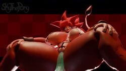 1girls 3d 3d_animation 3d_model animated big_ass big_breasts bikini_top cow_ears cow_print cow_tail cowbell dildo dragon_ball dragon_ball_gt female female_gogeta female_saiyan freakypone(artist) fur gogeta pleasure_face riding_dildo rule_63 saiyan_female super_saiyan super_saiyan_4 tagme video