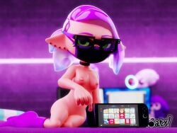 3d console controller female female_focus female_only floaty_(artist) game_controller glasses inkling inkling_girl light-skinned_female light_skin looking looking_at_viewer mask_(marking) nintendo nintendo_switch nintendo_switch_2 plushie pseudo_hair purple_hair solo solo_female solo_focus splatoon splatoon_(series) splatoon_2 splatoon_3 tagme television tentacle tentacle_hair tv video_games