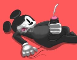 2016 balls cum disney foreskin grandschemetheme male male_only mammal masturbation mickey_mouse mouse partially_retracted_foreskin penis rodent solo uncut