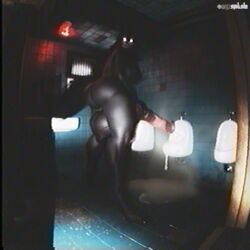 1:1 3d_(artwork) animal_genitalia animal_penis anthro balls big_balls big_penis bodily_fluids cum cum_in_urinal digital_media_(artwork) ejaculation equine_genitalia equine_penis excessive_cum excessive_genital_fluids first_person_view found_footage genital_fluids genitals glowing glowing_eyes gynomorph hi_res huge_balls huge_penis intersex looking_at_viewer mal0 mal0_(species) onyxsplash penis scp-1471-a scp_foundation scrotum_flap solo steam urinal vhs_filter
