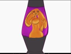 acutegabby animate_inanimate animated anthro breast_expansion breasts expansion female frame_by_frame lagomorph lamp lava_lamp leporid mammal poorly_drawn rabbit slime solo