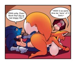 big_breasts big_penis breasts canine cum cum_in_pussy cum_inside female fox hedgehog huge_breasts huge_cock huge_thighs male mammal penis sonic_(series) sonic_boom sonic_the_hedgehog superbunnygt xaveknyne zooey_the_fox