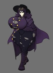 big_breasts big_butt breasts female plague_doctor plague_doctor_mask plaguey_(dudedudette) ripped_clothing tight_clothing voluptuous voluptuous_female
