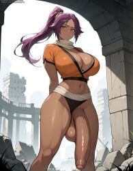 ai_generated bleach dark-skinned_futanari futanari grapesss shihouin_yoruichi