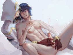 2boys alfonse_(fire_emblem) anal cum ejaculation erection fingering fire_emblem fire_emblem_heroes kiran_(fire_emblem) male_focus multiple_boys nipples nude orgasm penis reddverse sweat testicles wince yaoi