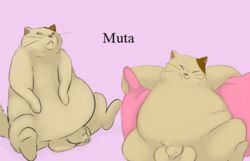 2017 chubby da~blueguy feline male male_only mammal muta_(the_cat_returns) neko_no_ongaeshi penis solo_focus studio_ghibli testicles the_cat_returns uncut