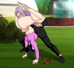 chichi trunks_briefs dragon_ball dragon_ball_z future_trunks milf cheating cheating_wife older_female_and_younger_male younger_male ass ass_grab ass_up big_ass barefoot sneaky 2026 nilssin chichi_(majin_buu_saga) chichi_(bulma's_party) eating_ass maledom netorare dominated bare_ass