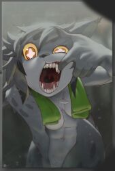 1girls anthro completely_nude completely_nude_female dungeons_and_dragons female female_only finger_in_mouth fu-zi_(ishton) furry ishton mirror mouth_open open_mouth sharp_teeth solo star_eyes tabaxi tagme towel_over_breasts