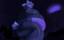 aethersresident big_ass huge_ass bubble_butt furry femboy breasts big_breasts thick_thighs wide_hips tag me blueberry_inflation inflation