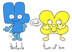 2boys algebralien animal_genitalia animal_penis animate_inanimate battle_for_bfdi battle_for_dream_island blue_body blue_skin blush blushing blushing_male color colored crotch_tentacles diphallia diphallism english english_text four_(bfb) hemipenes male male_only multi_penis object_shows penis sewergnats speech_bubble tentacle tentacle_penis tentacles text text_porn tumblr tumblr_link web_series white_background x_(bfb) x_finds_out_his_value yellow_body yellow_skin youtube