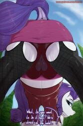 animal_genitalia big_ass big_butt br333 crotchboobs equine equine_pussy female fim fishnets horse mare mare_pussy miniskirt mlp my_little_pony my_little_pony_friendship_is_magic nsfw pony ponytail rarity_(mlp) spread_legs tail underview underwear unicorn