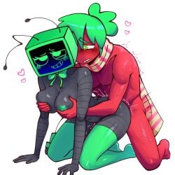 1boy 1boy1girl 1girls antennae antennae_(anatomy) berryvision big_breasts big_butt big_thighs blush blush_face blush_lines blushed_face blushing blushing_female blushing_male boob_squish boobs boobs_focus bow bow_ribbon bowtie cum cumming cumming_inside cumming_together cumming_while_penetrating dandy's_world doggy_position doggy_style doggy_style_position doggy_style_sex doggystyle doggystyle_position female female_focus female_penetrated grabbing grabbing_another's_breast grabbing_breasts grabbing_from_behind green_eyes green_hair green_nipples heart heart_symbol hearts male male/female male_focus male_penetrating male_penetrating_female microphone naked naked_female naked_male naked_stockings nude nude_female nude_male oksaoksa penetrated penetrating penetrating_pussy penetration penetration_from_behind red_body red_skin roblox roblox_game robot robot_girl robot_humanoid robotic scarf socks sprout_(dandy's_world) straight straight_sex sweat sweatdrop sweaty sweaty_body tail teeth tv tv_head tv_screen vee_(dandy's_world)