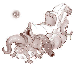 absorption_vore alien body_horror breasts conjoined eldritch_horror female flesh_angel_(toppingtart) fusion growth human_to_monster long_tongue merging monster multi_arm multi_leg multi_limb nude open_mouth parasite simple_background tongue tongue_out toppingtart_(artist) transformation vore what