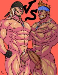 2boys abs bara erection final_fantasy final_fantasy_x final_fantasy_xiii gay male male/male male_focus male_only multiple_boys muscle nude pecs penis snow_villiers wakka yaoi