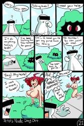 1boy 1girls absolutely_nothing_on anonymous_male ass barefoot blush blushing breasts breasts_bigger_than_head bush classic_enf_pose comic completely_naked completely_nude completely_nude_female covering covering_breasts covering_self embarrassed embarrassed_nude_female enf english_text exhibitionism female female_focus hanging_breasts hi_res hiding hiding_in_bushes highres huge_breasts kasane_teto naked naked_female nude nude_female page_21 public public_exposure public_indecency public_nudity red_hair scared scared_expression swinging_breasts synthesizer_v tagme text text_bubble thick_thighs tubgirlslilbro twig_in_hair unintentional_exhibitionism utau vocaloid