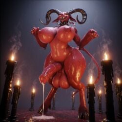 3d 3d_render ai ai_generated anthro anthro_futa anthro_only anthropomorphic balls ballsack big_horns big_penis big_tits busty candle candles caprine caprine_demon caprine_ears caprine_horns cgi choker choker_collar cloven_hooves cum_drip cum_dripping cum_leaking cumming curved_horns demon demon_futa demon_horns demon_tail demonic demonic_creature drenched dripping_cum dripping_semen ejaculating ejaculating_cum ejaculation fangs futa futa_focus futa_only futanari futanari_focus futanari_only glistening glistening_body goat goat_demon goat_ears goat_futa goat_horns goat_legs grinning heavy_balls heavy_testicles hooves huge_breasts huge_cock huge_penis huge_tits looking_at_viewer malicious_smile massive_breasts massive_cock massive_penis massive_tits realistic realistic_textures red_fur red_skin semen_drip semen_dripping semen_leaking sharp_teeth spiked_collar sweating tail tall_futa testicles