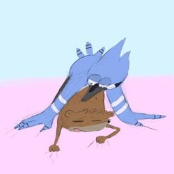 2017 anal animated cartoon_network da~blueguy male male_only mordecai regular_show rigby yaoi