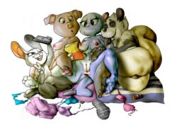 2018 3_toes 4_fingers almonds_(artist) anthro anus blue_fur bra breasts buckteeth cartoon_network clothing crossover digital_media_(artwork) disney dot_eyes eyelashes feline female flat_chest flat_chested fur gesture green_eyes grey_fur group hi_res judy_hopps kneeling lagomorph large_breasts light_skin lying mammal marsupial mature_female mother muscular navel nicole_watterson nipples nude on_back on_side one_eye_closed open_mouth opossum panties parent pig poppy_opossum poppy_opossum_(character) porcine purple_eyes pussy rabbit rosita_(sing) selfie simple_background sing_(movie) smile teeth the_amazing_world_of_gumball thick_tail toes v whiskers white_background white_fur wink zootopia