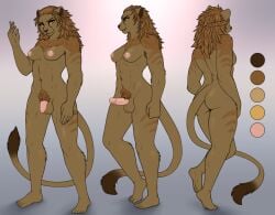 ajna anthro felid final_fantasy final_fantasy_xiv furry futa_only futanari hi_res hrothgar intersex lion mammal pantherine pinup pose square_enix trans_woman transfem