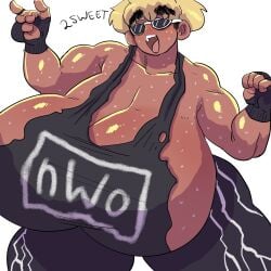 gd_(lewdbeef) gigantic_breasts huge_ass huge_thighs lewdbeef muscular muscular_female nwo original_character sunglasses tan_body tan_skin tank_top thick_thighs torn_clothes wrestling