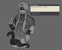 2_penises black_tentacles blindfold blindfolded deeepwoken deepwoken diphallia diphallism etrean_(deepwoken) flat_colors long_hair lord_regent_(deepwoken) male male_only minimal_color multi_genitalia multi_penis penis plain_background sketch slimy_tentacles tentacle_penis text_box