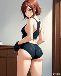 ai_generated ass brown_hair gloves meryl_silverburgh metal_gear metal_gear_solid short_shorts tagme thick_thighs