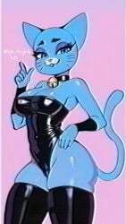 anthro anthro_female anthro_only bell cartoon_network color colored female female_only filter low_res milf nicole_watterson pink_background solo solo_anthro solo_female stockings tagme the_amazing_world_of_gumball twitter_link vypookangela