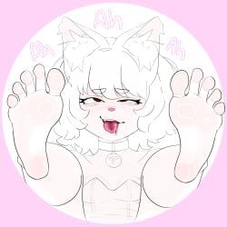 ahe_gao blushed_face feet furry red_eyes