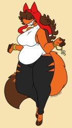 big_breasts breasts chubby female fox furry hidden_eyes nerdyreindeer tagme thick_thighs wide_hips