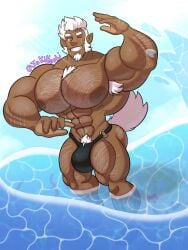 abs bara bara_tiddies bara_tits beard big_chest big_nipples big_papa_okami(jokihoshi) big_pecs big_tits black_skin chest dilf dog_tail furry furry_only gay gay_male genitals hairy hairy_armpits hairy_arms hairy_chest hairy_legs hairy_male hairy_pecs hairy_pectorals hairy_thighs huge_chest huge_pecs jokihoshi male male_nipples male_only male_tits muscular_abs muscular_arms muscular_chest muscular_male muscular_pecs muscular_pectorals muscular_thighs nipples pecs pectorals presenting_breasts presenting_chest presenting_pecs presenting_pectorals thong thong_bikini thong_only tits white_hair