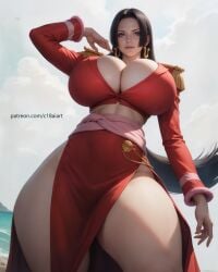 ai_generated ass big_ass big_breasts boa_hancock breasts c18aiart female female_only huge_ass huge_breasts large_ass large_breasts one_piece thick_thighs wide_hips