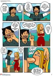 1boy 1girls 6koma absurd_res bankaipacay black_hair blaineley_(tdi) blonde_female blonde_hair blowjob blowjob_face blue_eyes bottomless breasts cartoon_network choker chris_mclean closed_eyes comic comic_page couple couple_sex dialogue dot_eyes dress duo ear_piercing earrings english_text eyebrows facial_hair fanon_couple fellatio female female_penetrated forced forced_oral happy hetero large_breasts long_hair looking_at_penis male male/female male_on_female male_penetrating male_penetrating_female messy_hair no_pants no_underwear older_female older_male open_eyes open_mouth oral oral_sex outside outside_sex outstretched_arms patreon_username penetration penis piercing red_choker red_dress sex shirt shocked shocked_expression strapless strapless_dress stubble text toony total_drama_(series) total_drama_island uncensored uncensored_penis