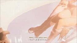 1boy 1girls 3d animated bath bathroom blonde_hair blue_eyes breast_grab breasts censored cum cum_drip cum_in_pussy cum_inside dark-skinned_female dialogue english_text female from_behind fur happy happy_sex large_ass large_breasts large_penis liru male orgasm pussy renkin_san-kyuu_magical_pokaan seismic sound straight tail text thick_thighs translated video wide_hips wolf_girl wolf_girl_with_you wolfgirl yellow_fur