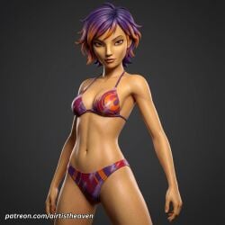 ai_generated airtist alien alien/human alien_girl alien_humanoid animated athletic bikini bikini_bottom bikini_top bra close-up close_up closeup female female_only fit high_resolution highres looking_at_viewer mandalorian panties patreon rebels sabine sabine_wren star_wars star_wars_rebels tagme thong underwear video white_body