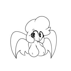 big_breasts boobs_out breasts breasts_out carmi2780 carmi_calamar cute harpy harpy_girl looking_at_viewer mireya_(carmi2780) mireya_owori naked no_color oc original original_character original_characters simple wings