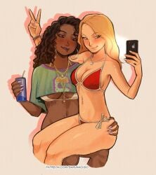 bikini grand_theft_auto grand_theft_auto_v grand_theft_auto_vi gta_online_female_character gta_prostitute gta_vi_cover_girl lesbian lesbian_couple sarunacuso